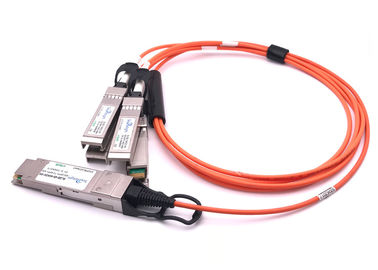 China Actieve Optische Kabel 100G QSFP28 DAC aan 4 Sfp28-Doorbraakom3 OM4 Mmf Vezel leverancier