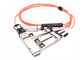 Actieve Optische Kabel 100G QSFP28 DAC aan 4 Sfp28-Doorbraakom3 OM4 Mmf Vezel leverancier